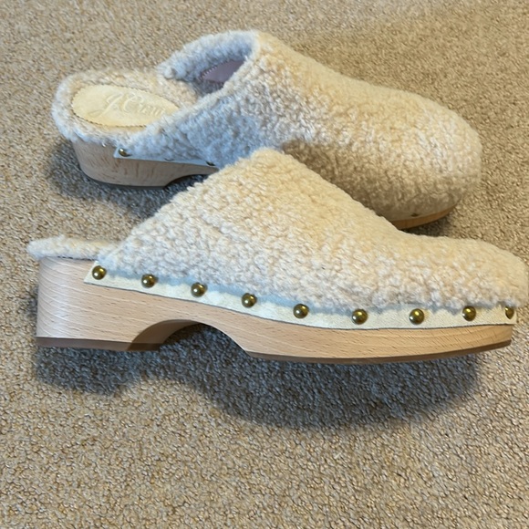 J.Crew Shearling Sherpa Clogs, size 10.5 - Picture 4 of 4